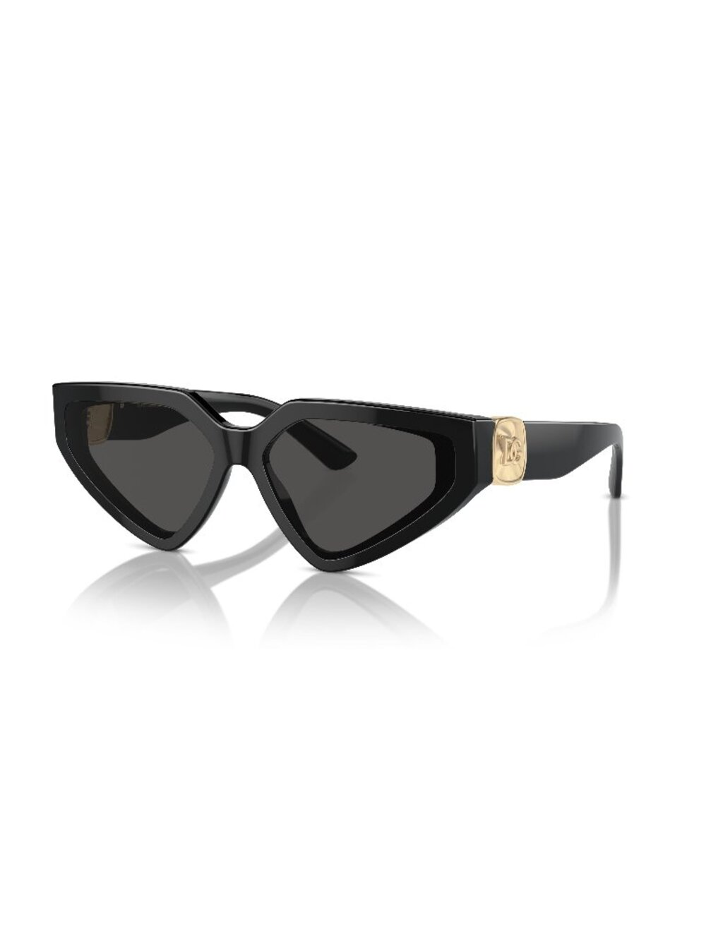 New Dolce&Gabbana Women's Sunglasses Black Butterfly Grey Lens Acetate Frame